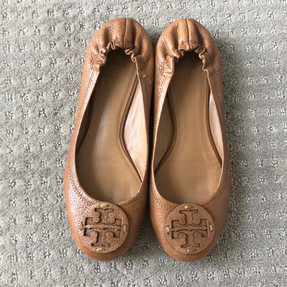 Tory Burch classic brown leather flats